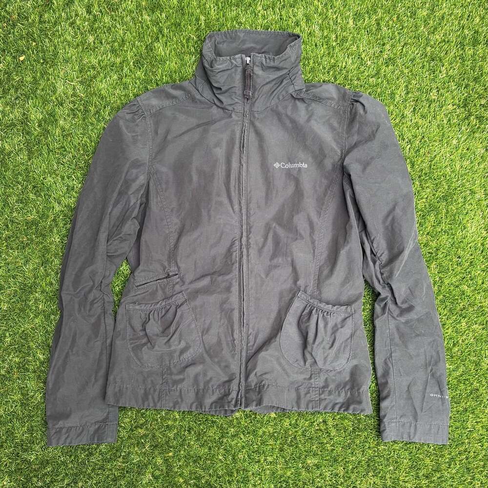 Columbia Omni-Shade Women's Black Full-Zip Windbreaker Drawstring Waist Jacket